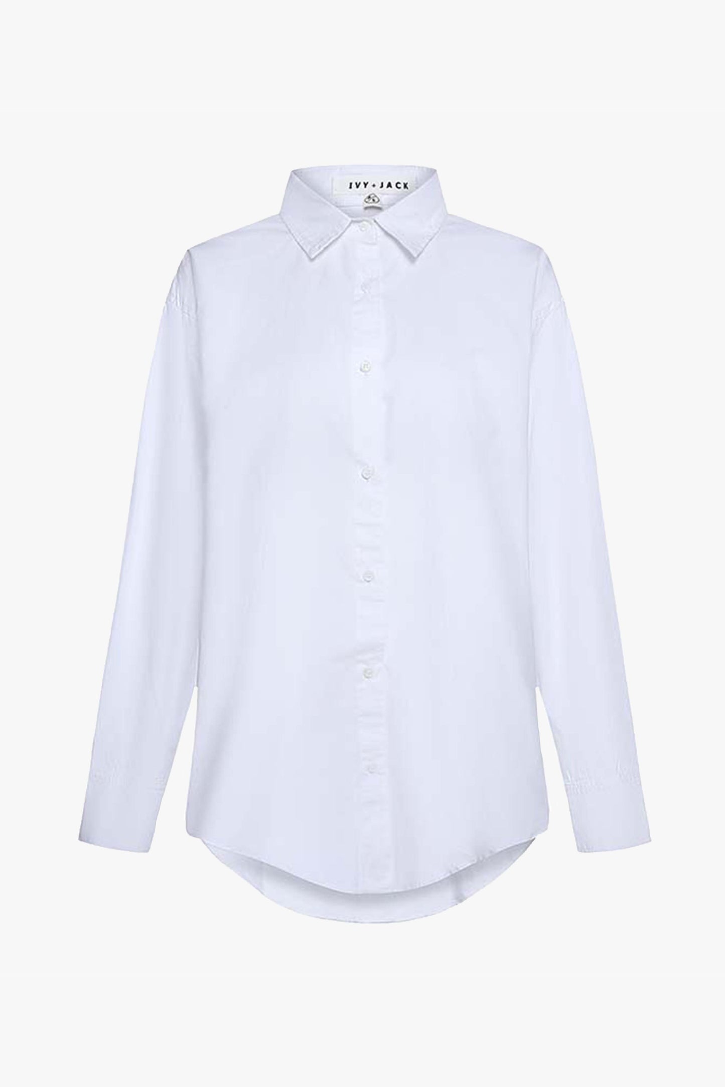 Carefree White Poplin Oversized Shirt